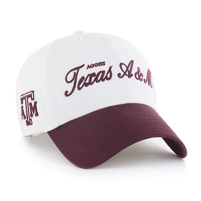 Men's '47 White Texas A&M Aggies Contemporary Basics Foundation Clean Up Adjustable Hat