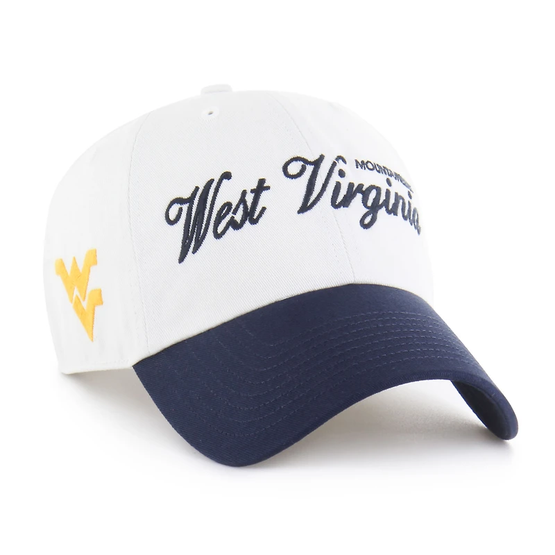 Men's '47 White West Virginia Mountaineers Contemporary Basics Foundation Clean Up Adjustable Hat