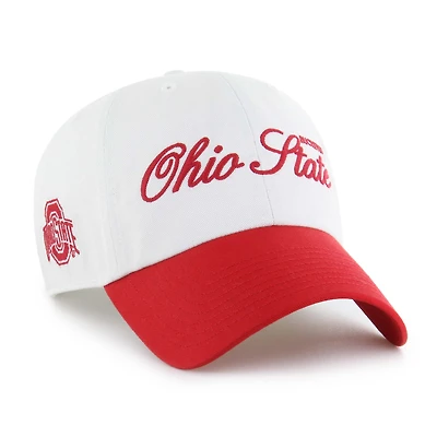 Men's '47 White Ohio State Buckeyes Contemporary Basics Foundation Clean Up Adjustable Hat