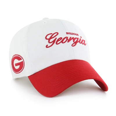 Men's '47 White Georgia Bulldogs Contemporary Basics Foundation Clean Up Adjustable Hat