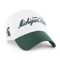 Men's '47 White Michigan State Spartans Contemporary Basics Foundation Clean Up Adjustable Hat
