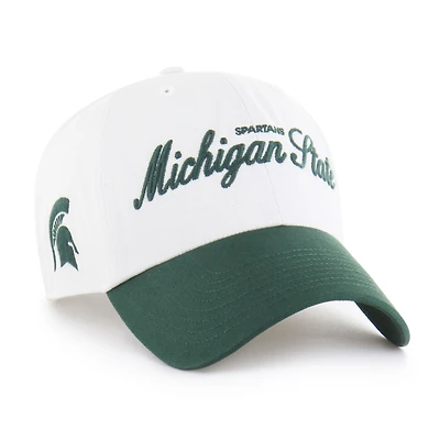 Men's '47 White Michigan State Spartans Contemporary Basics Foundation Clean Up Adjustable Hat