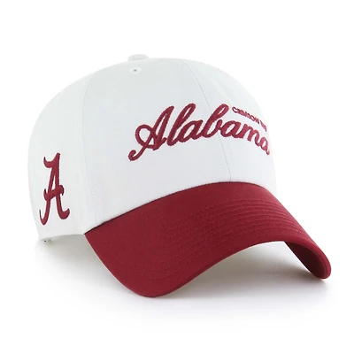 Men's '47 White Alabama Crimson Tide Contemporary Basics Foundation Clean Up Adjustable Hat