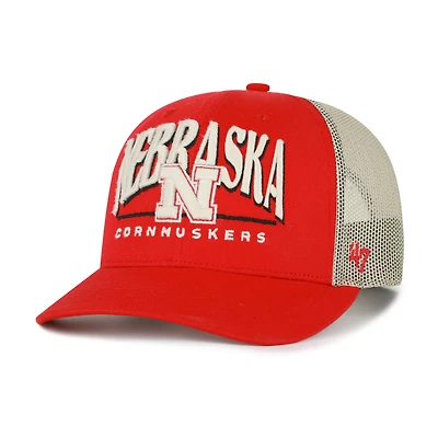 Men's '47 Scarlet Nebraska Huskers Arid Adjustable Trucker Hat