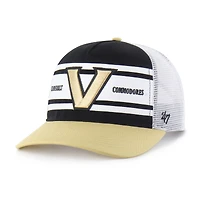 Youth '47 Black/Gold Vanderbilt Commodores Super Stripe Hitch Adjustable Trucker Hat
