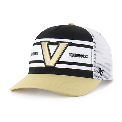 Youth '47 Black/Gold Vanderbilt Commodores Super Stripe Hitch Adjustable Trucker Hat