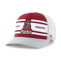 Youth '47 Crimson/Gray Alabama Crimson Tide Super Stripe Hitch Adjustable Trucker Hat