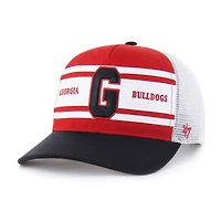 Youth '47 Red/Black Georgia Bulldogs Super Stripe Hitch Adjustable Trucker Hat