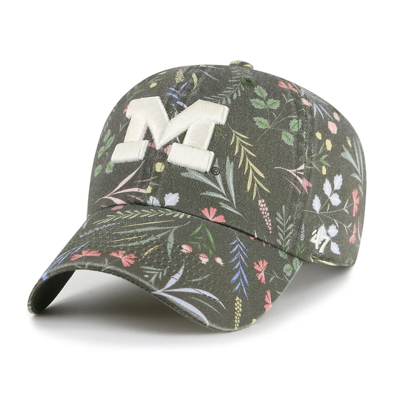 Women's '47 Moss Green Michigan Wolverines Verbena Clean Up Adjustable Hat