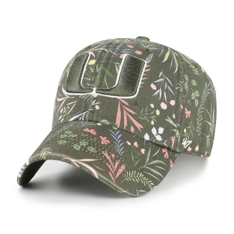 Women's '47 Moss Green Miami Hurricanes Verbena Clean Up Adjustable Hat
