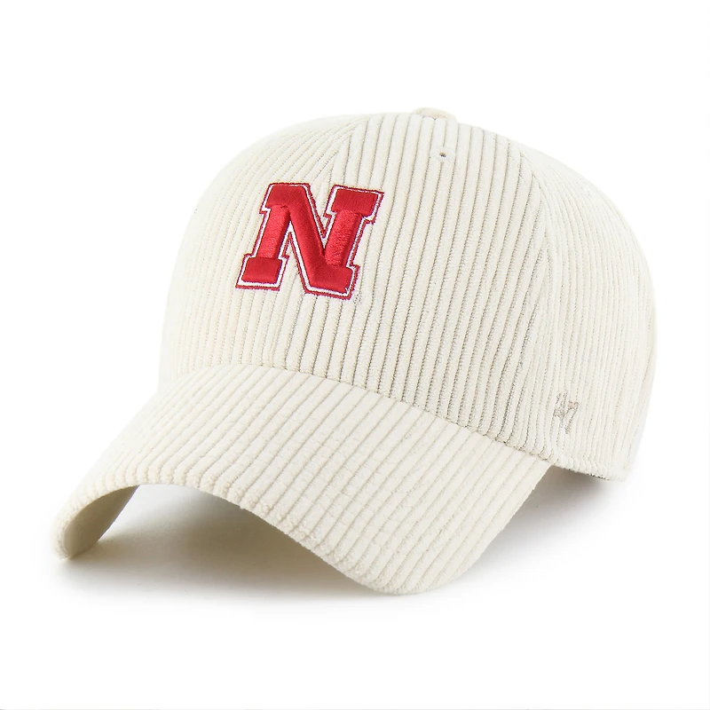 Unisex '47 Cream Nebraska Huskers Luminance Mellow Clean Up Adjustable Hat
