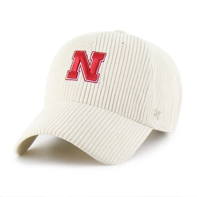 Unisex '47 Cream Nebraska Huskers Luminance Mellow Clean Up Adjustable Hat