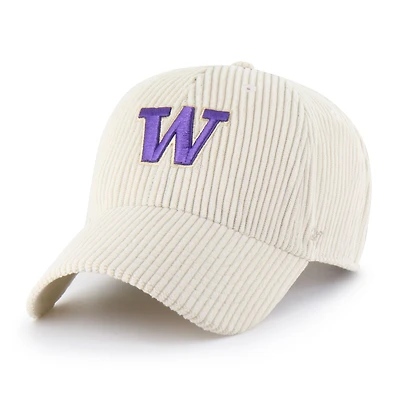 Unisex '47 Cream Washington Huskies Luminance Mellow Clean Up Adjustable Hat