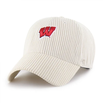 Unisex '47 Cream Wisconsin Badgers Luminance Mellow Clean Up Adjustable Hat