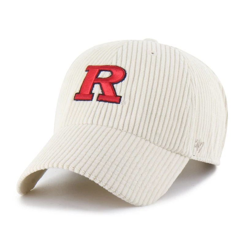 Unisex '47 Cream Rutgers Scarlet Knights Luminance Mellow Clean Up Adjustable Hat