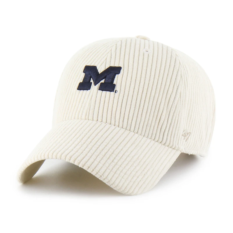 Unisex '47 Cream Michigan Wolverines Luminance Mellow Clean Up Adjustable Hat