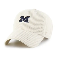 Unisex '47 Cream Michigan Wolverines Luminance Mellow Clean Up Adjustable Hat