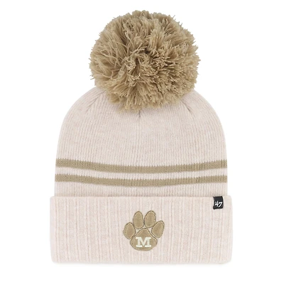 Women's '47  Natural Missouri Tigers Core & Inline Latte Cuffed Knit Hat with Pom