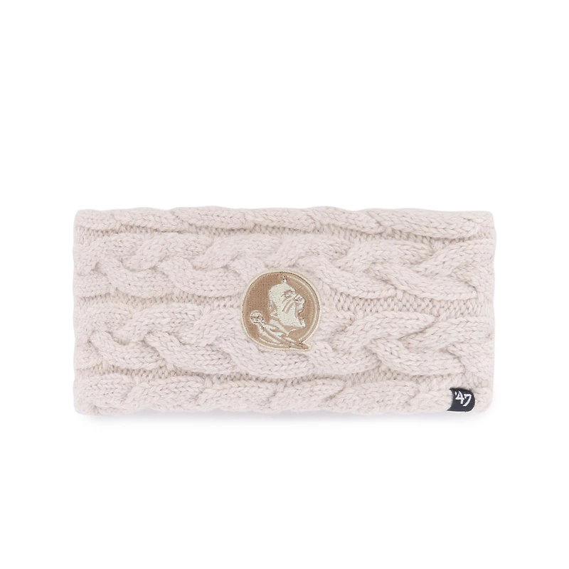 Women's '47  Natural Florida State Seminoles Core & Inline Latte Knit Headband