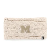 Women's '47  Natural Michigan Wolverines Core & Inline Latte Knit Headband