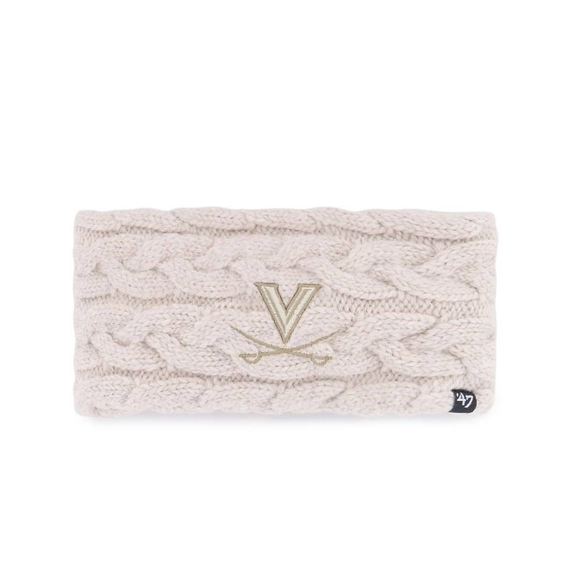 Women's '47  Natural Virginia Cavaliers Core & Inline Latte Knit Headband