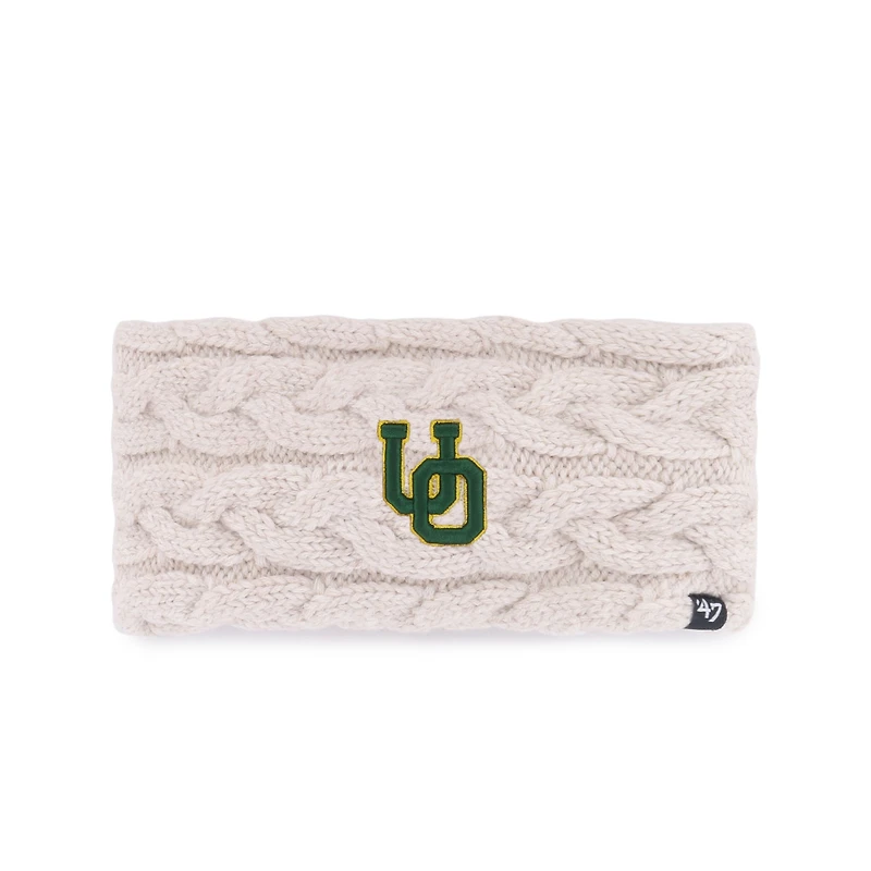 Women's '47 Natural Oregon Ducks Core & Inline Latte Knit Headband