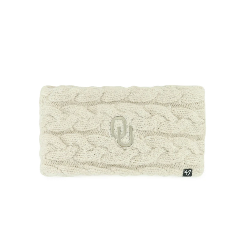 Women's '47  Natural Oklahoma Sooners Core & Inline Latte Knit Headband