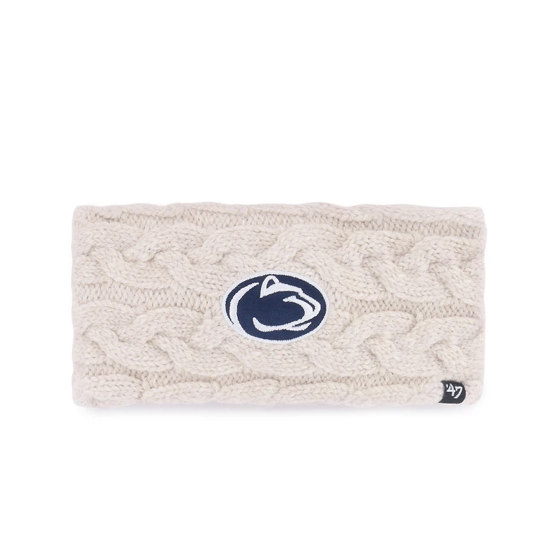 Women's '47  Natural Penn State Nittany Lions Core & Inline Latte Knit Headband