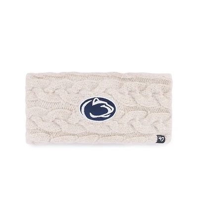 Women's '47  Natural Penn State Nittany Lions Core & Inline Latte Knit Headband