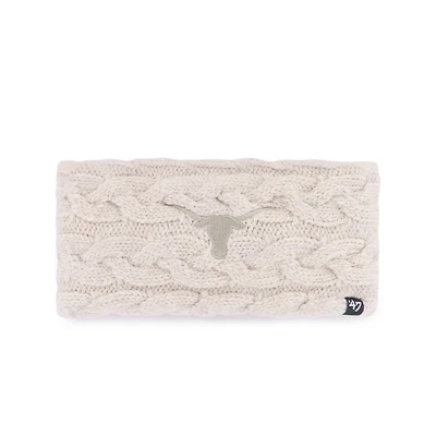Women's '47  Natural Texas Longhorns Core & Inline Latte Knit Headband