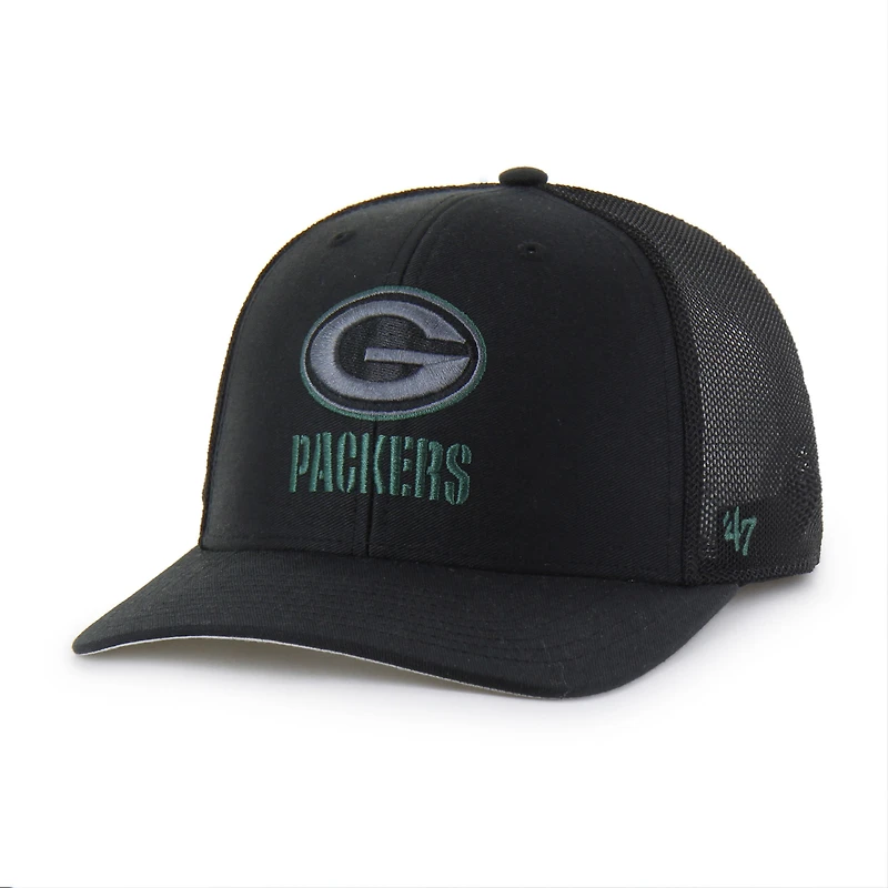 Men's '47 Black Green Bay Packers Blackball Trophy Flex Hat