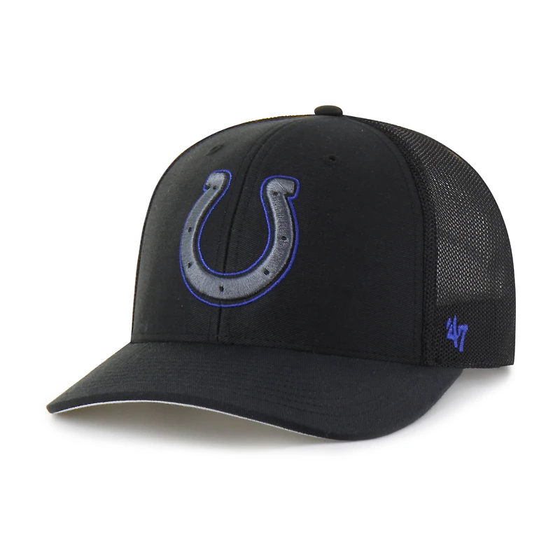 Men's '47 Black Indianapolis Colts Blackball Trophy Flex Hat