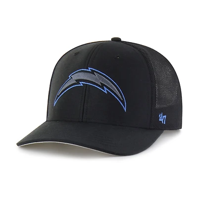Men's '47 Black Los Angeles Chargers Blackball Trophy Flex Hat