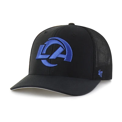 Men's '47 Black Los Angeles Rams Blackball Trophy Flex Hat