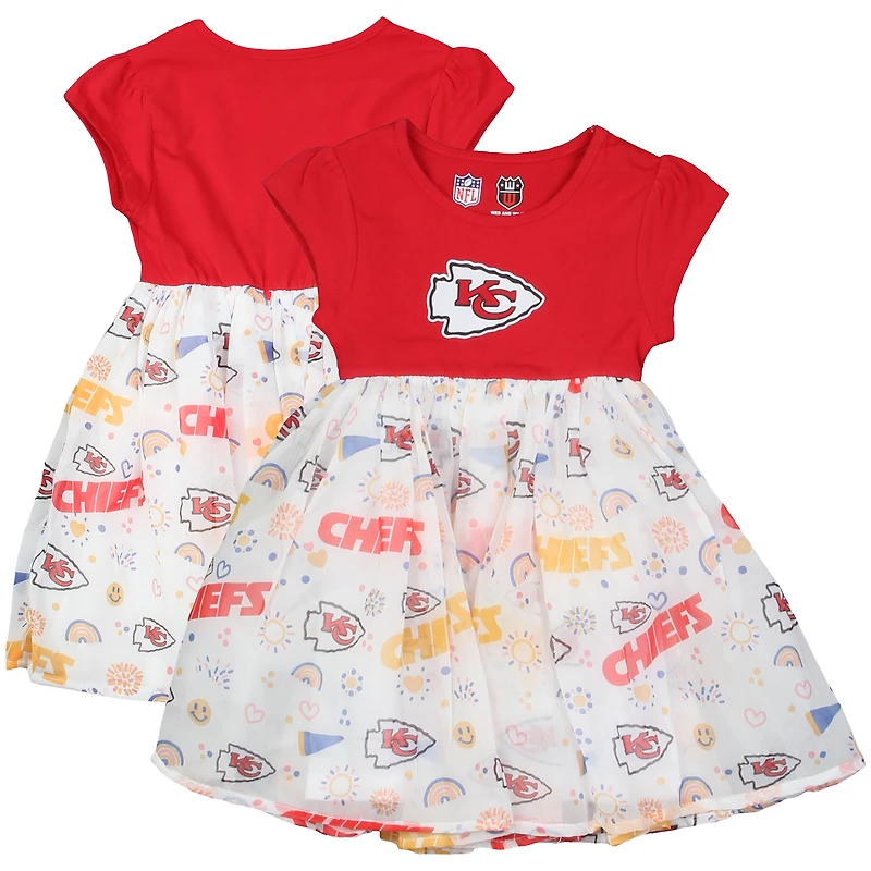 Girls Toddler Wes & Willy Red Kansas City Chiefs Princess Dress