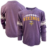Youth Wes & Willy Heather Purple Minnesota Vikings Football Long Sleeve T-Shirt