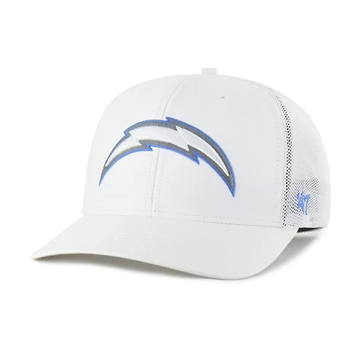 Men's '47 White Los Angeles Chargers Snowball Trophy Stretch Fit Hat