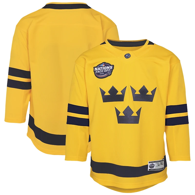 Youth  Yellow Sweden 2025 4 Nations Face-Off Premier Jersey
