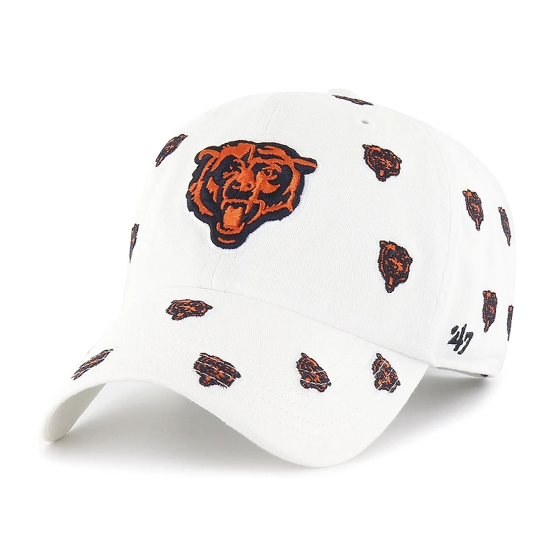 Unisex '47 White Chicago Bears Confetti Clean Up Adjustable Hat