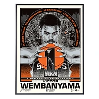 Phenom Gallery Victor Wembanyama San Antonio Spurs 2024 NBA Rookie Of The Year 18" x 24" Deluxe Framed Serigraph