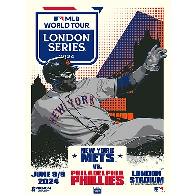 Phenom Gallery  New York Mets MLB London Series 2024 18" x 24" Serigraph