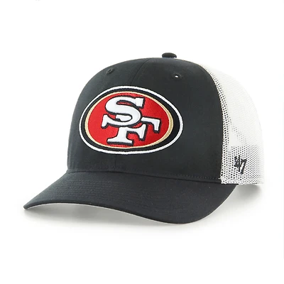 Youth '47  Black/White San Francisco 49ers Trucker Adjustable Hat