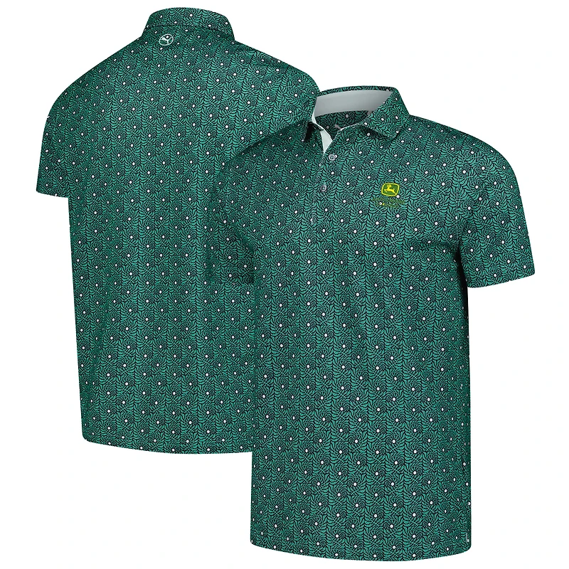 Men's Puma  Green John Deere Classic Pique Botanic Polo