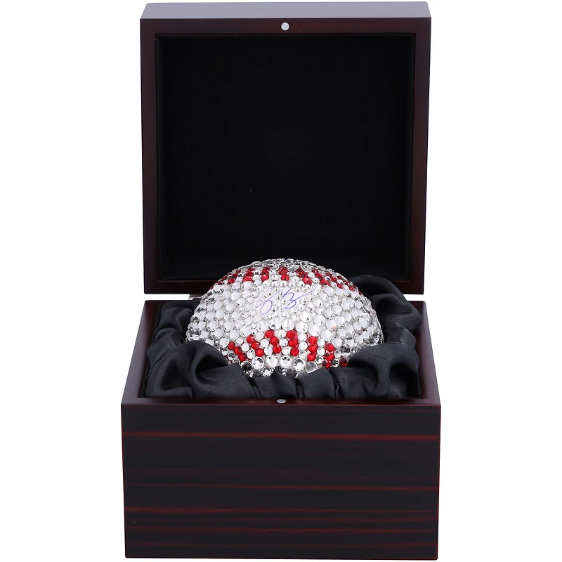 Corey Seager Texas Rangers Autographed Swarovski Crystal Baseball - Art by Rock On Sports