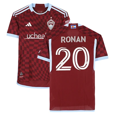 Connor Ronan Colorado Rapids Autographed Match-Used #20 Maroon adidas Jersey from the 2024 MLS Season - Size S