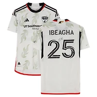 Sebastien Ibeagha FC Dallas Autographed Match-Used #25 White adidas Jersey from the 2024 MLS Season - Size L