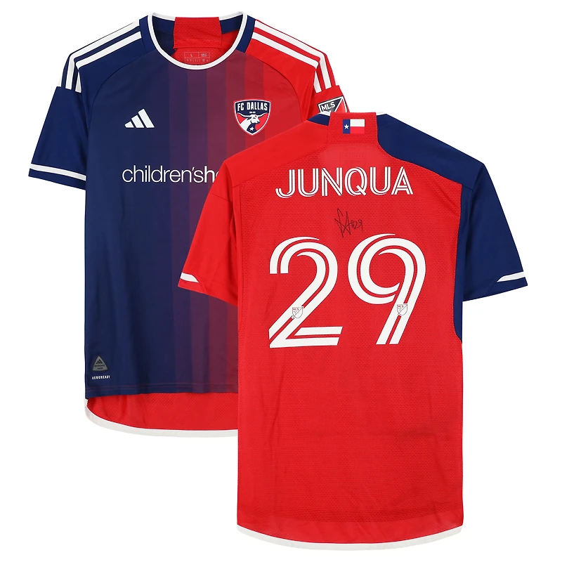 Sam Junqua FC Dallas Autographed Match-Used #29 Red adidas Jersey from the 2024 MLS Season - Size L