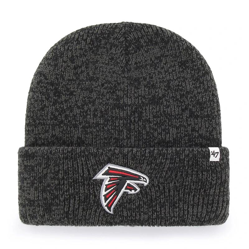 Men's '47  Heather Black Atlanta Falcons Brain Freeze Cuffed Knit Hat