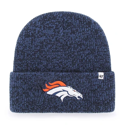 Men's '47  Heather Navy Denver Broncos Brain Freeze Cuffed Knit Hat