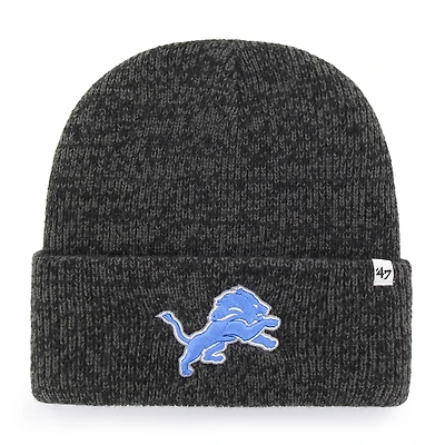 Men's '47  Heather Black Detroit Lions Brain Freeze Cuffed Knit Hat